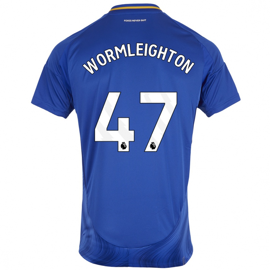 Kids Football Joe Wormleighton #47 Blue White Home Jersey 2024/25 T-Shirt Uk