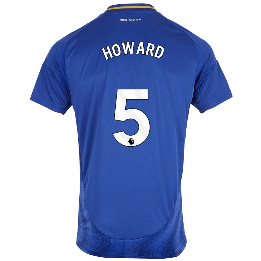 Kids Football Sophie Howard #5 Blue White Home Jersey 2024/25 T-Shirt Uk