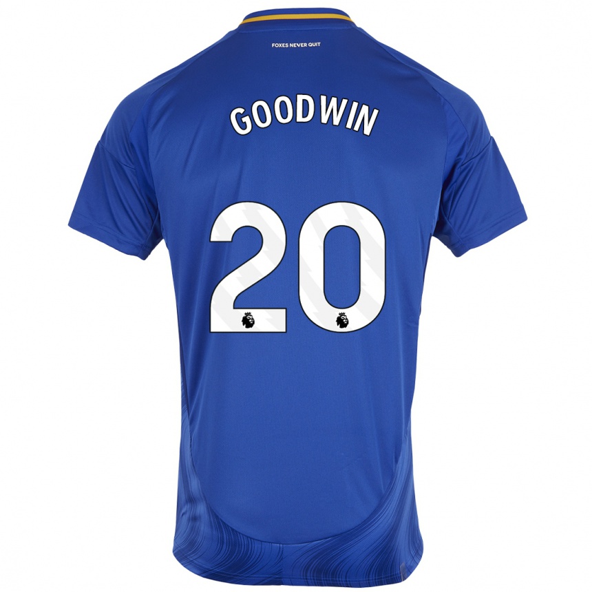 Kids Football Missy Goodwin #20 Blue White Home Jersey 2024/25 T-Shirt Uk