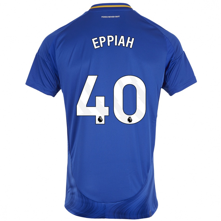 Kids Football Josh Eppiah #40 Blue White Home Jersey 2024/25 T-Shirt Uk