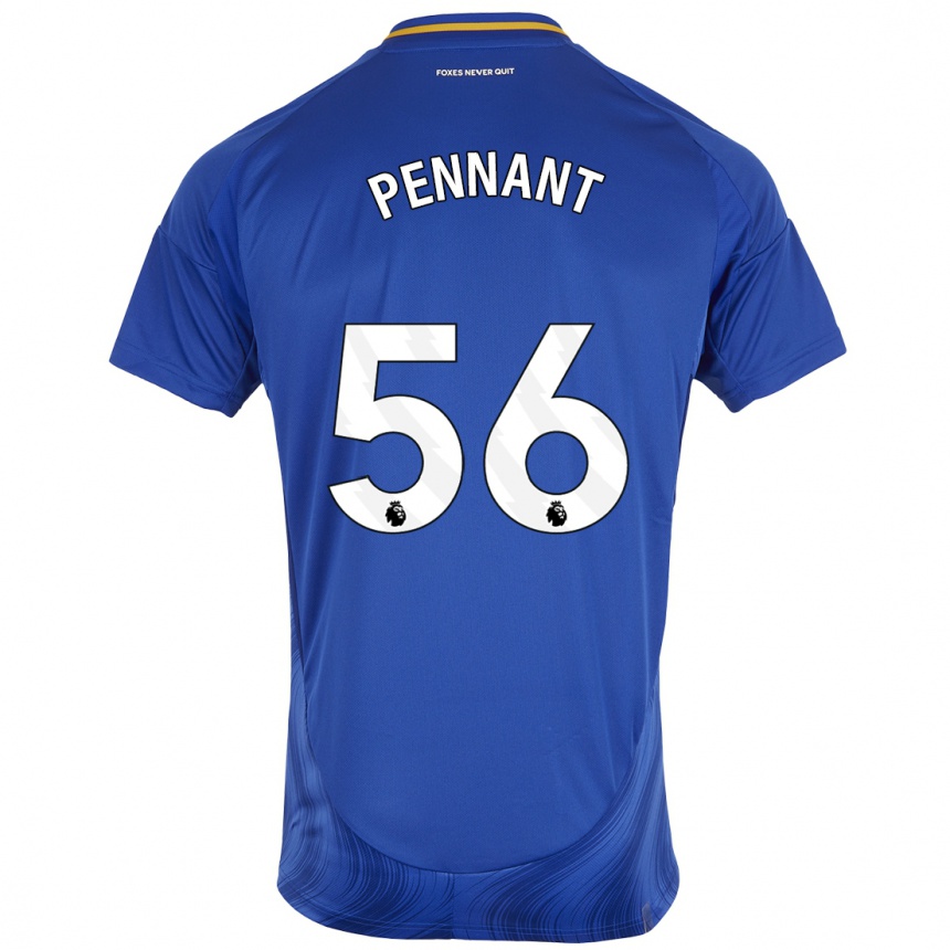 Kids Football Terrell Pennant #56 Blue White Home Jersey 2024/25 T-Shirt Uk