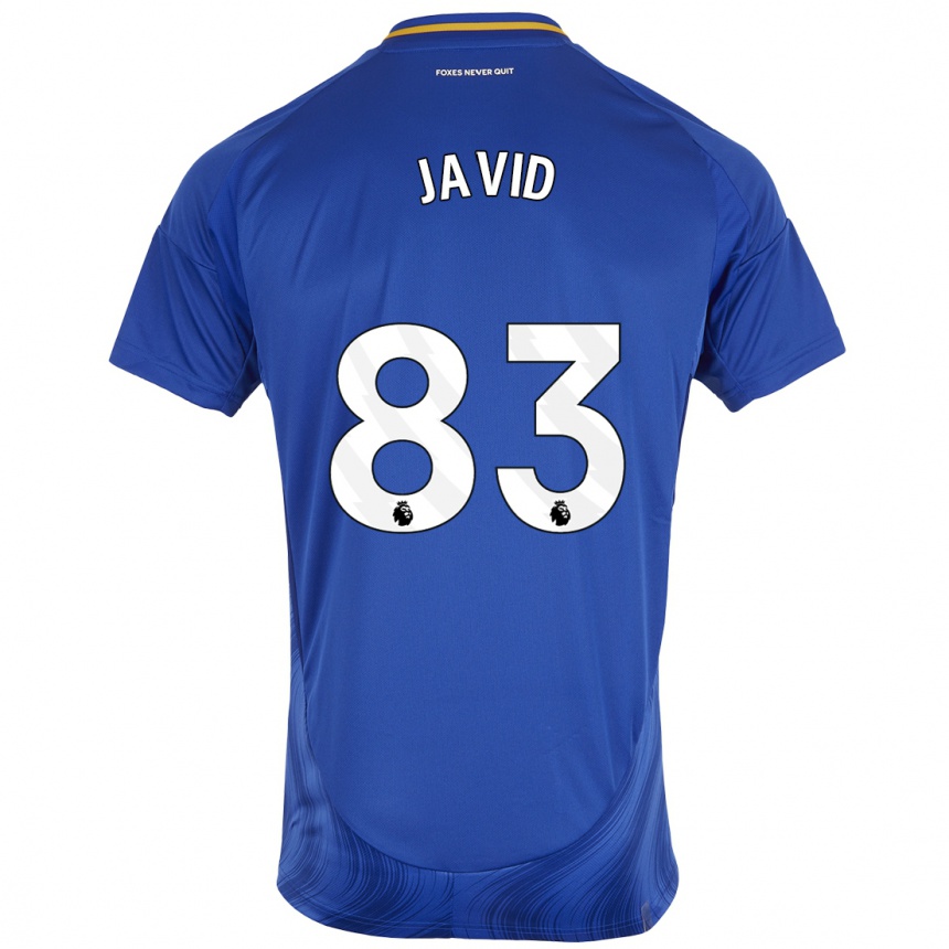 Kids Football Abdullah Javid #83 Blue White Home Jersey 2024/25 T-Shirt Uk