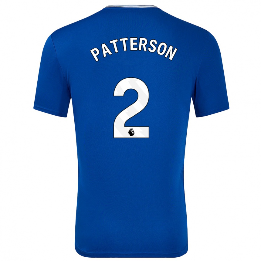 Kids Football Nathan Patterson #2 Blue With Home Jersey 2024/25 T-Shirt Uk