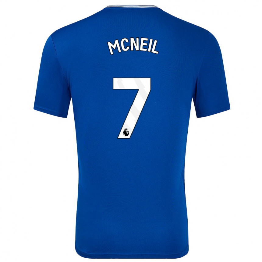 Kids Football Dwight Mcneil #7 Blue With Home Jersey 2024/25 T-Shirt Uk