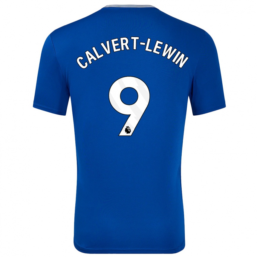 Kids Football Dominic Calvert-Lewin #9 Blue With Home Jersey 2024/25 T-Shirt Uk