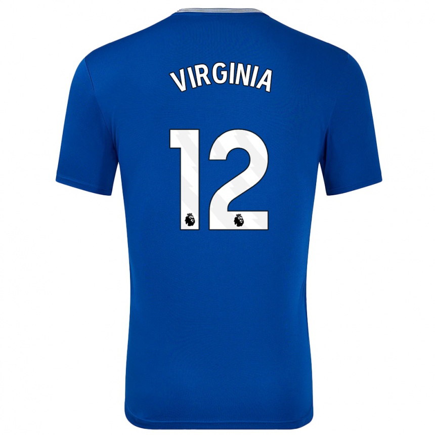 Kids Football João Virgínia #12 Blue With Home Jersey 2024/25 T-Shirt Uk