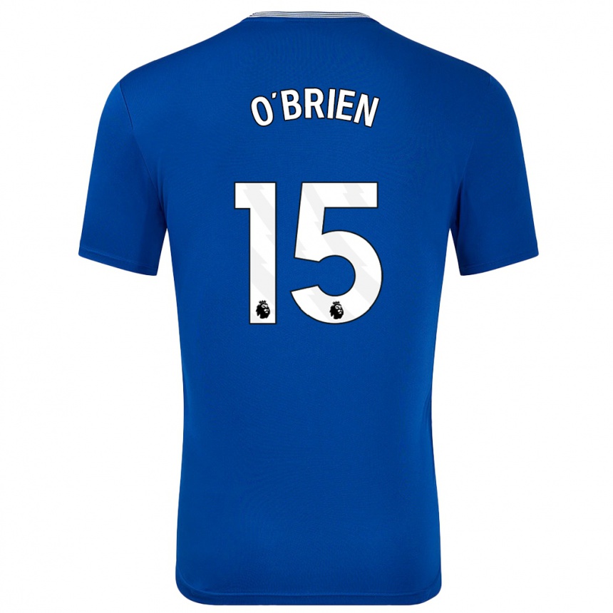 Kids Football Jake O'brien #15 Blue With Home Jersey 2024/25 T-Shirt Uk