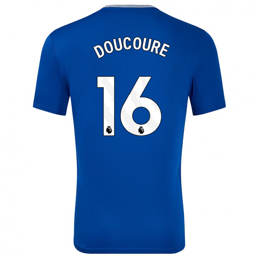 Kids Football Abdoulaye Doucouré #16 Blue With Home Jersey 2024/25 T-Shirt Uk