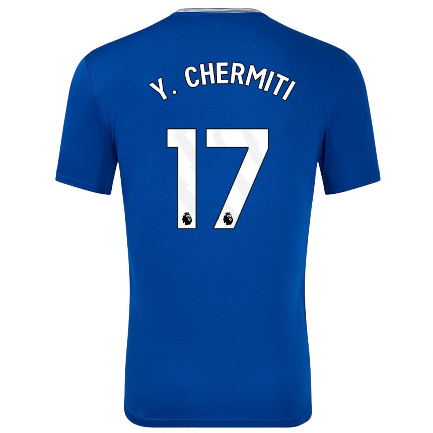 Kids Football Chermiti #17 Blue With Home Jersey 2024/25 T-Shirt Uk