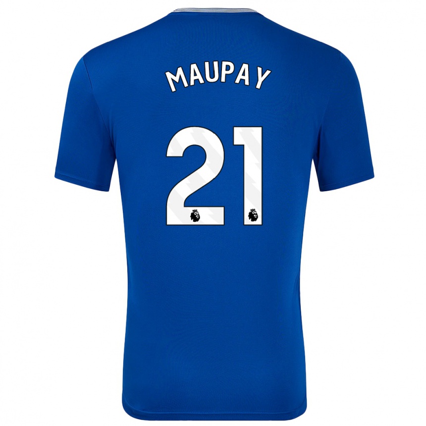 Kids Football Neal Maupay #21 Blue With Home Jersey 2024/25 T-Shirt Uk