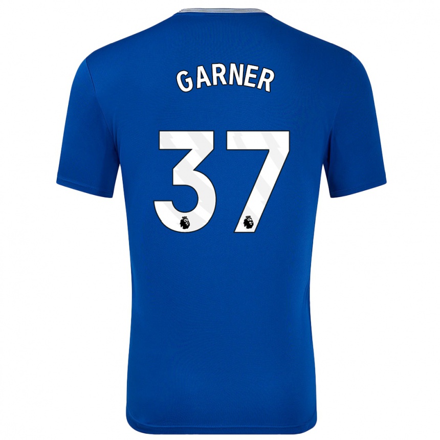 Kids Football James Garner #37 Blue With Home Jersey 2024/25 T-Shirt Uk