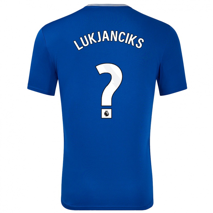 Kids Football Douglass Lukjanciks #0 Blue With Home Jersey 2024/25 T-Shirt Uk