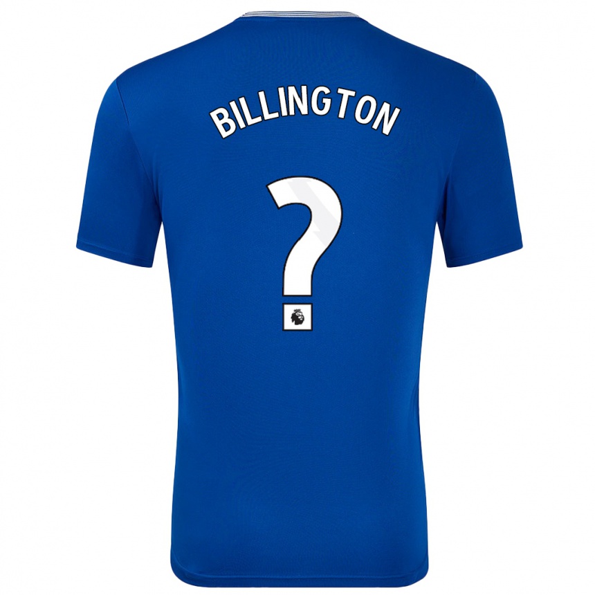 Kids Football Harvey Billington #0 Blue With Home Jersey 2024/25 T-Shirt Uk