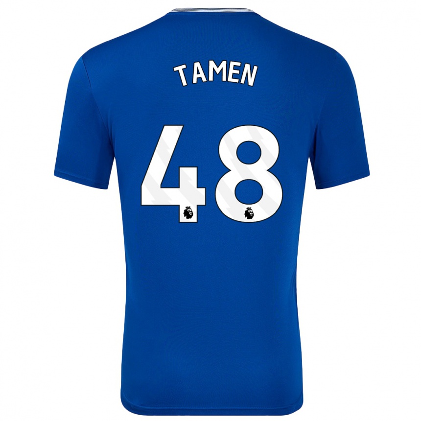 Kids Football William Tamen #48 Blue With Home Jersey 2024/25 T-Shirt Uk