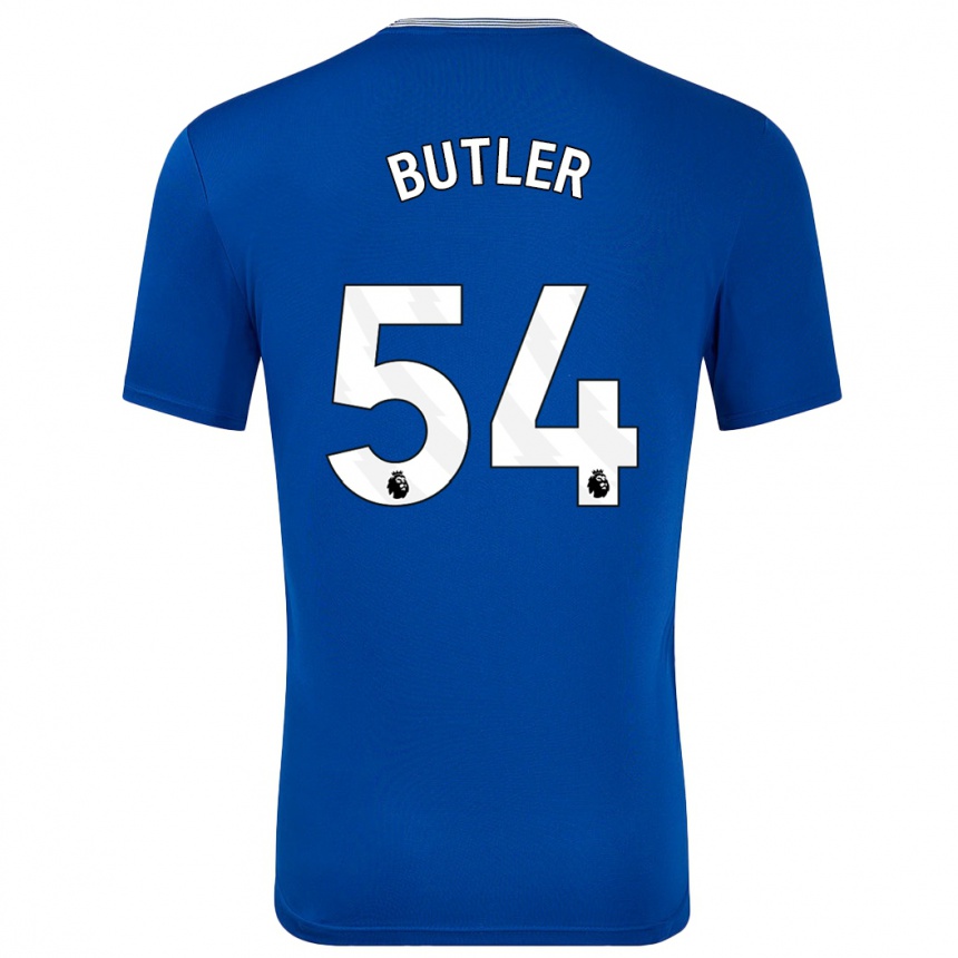 Kids Football Jack Butler #54 Blue With Home Jersey 2024/25 T-Shirt Uk