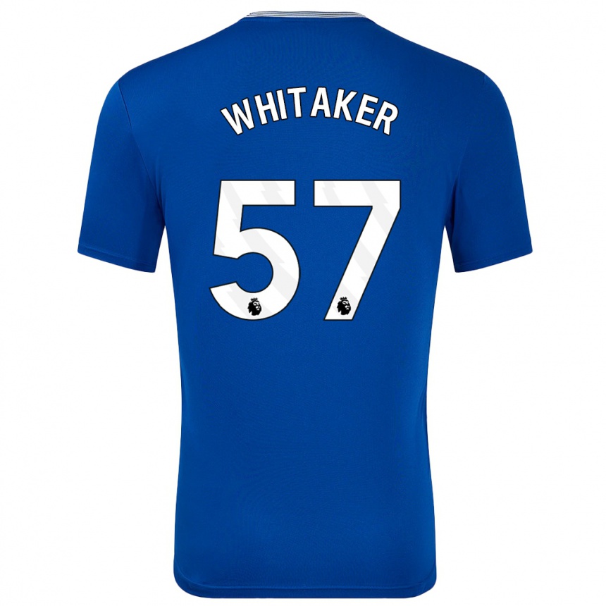 Kids Football Charlie Whitaker #57 Blue With Home Jersey 2024/25 T-Shirt Uk