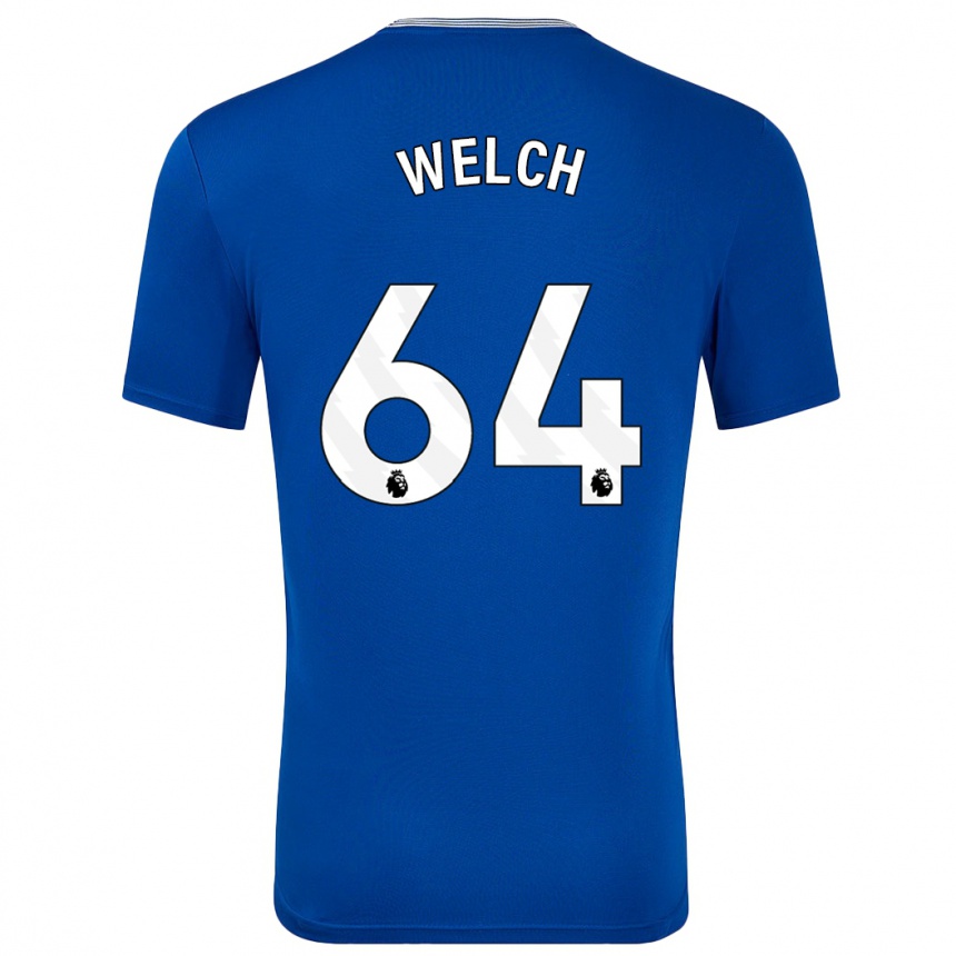 Kids Football Reece Welch #64 Blue With Home Jersey 2024/25 T-Shirt Uk