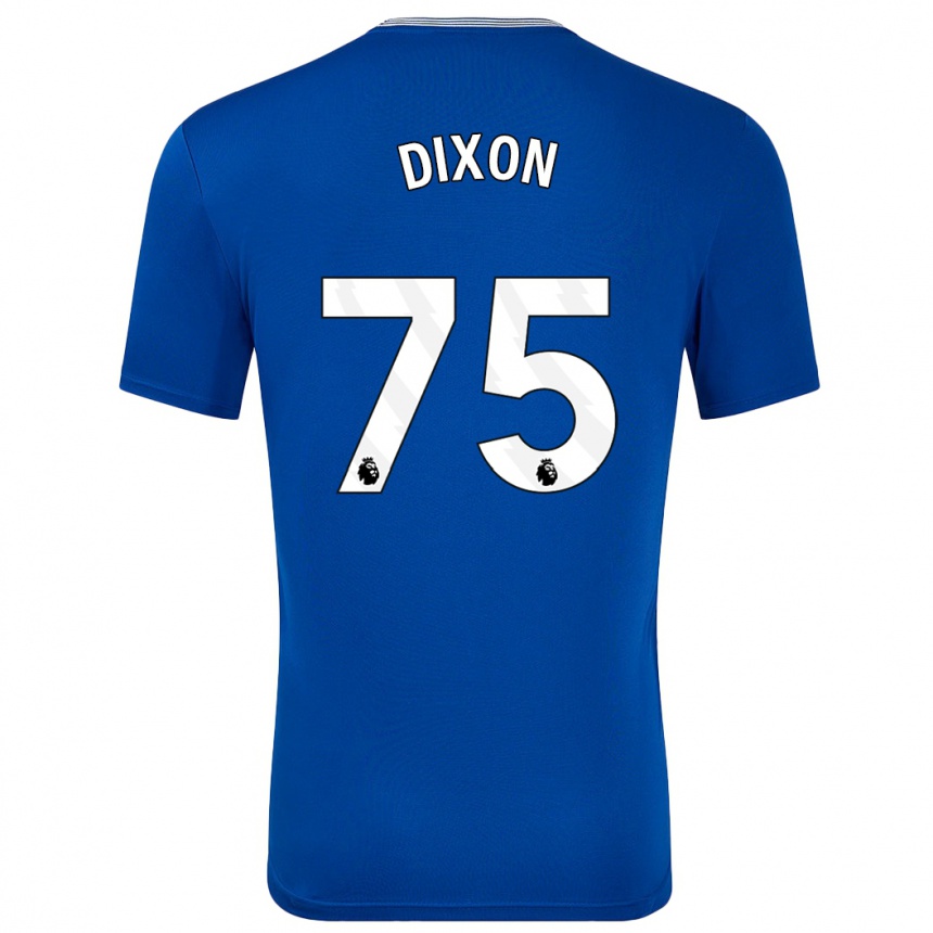 Kids Football Roman Dixon #75 Blue With Home Jersey 2024/25 T-Shirt Uk