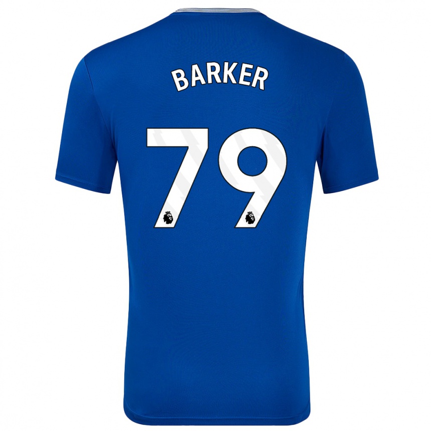 Kids Football Owen Barker #79 Blue With Home Jersey 2024/25 T-Shirt Uk