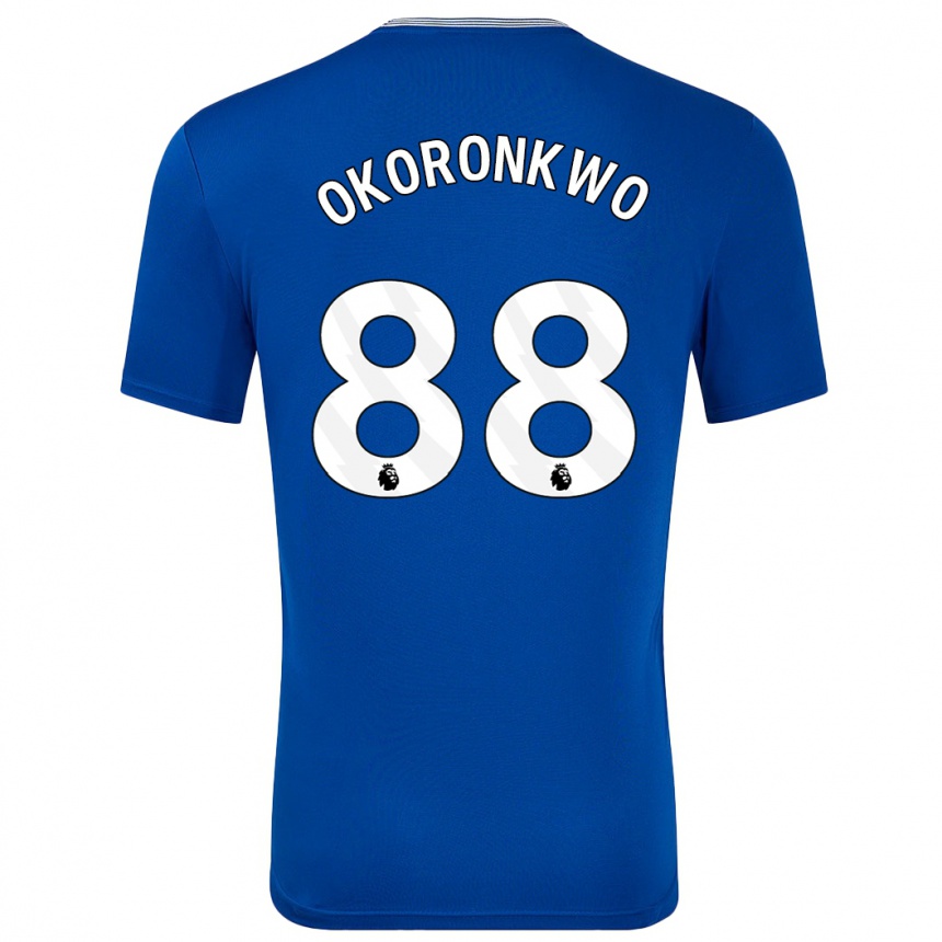 Kids Football Francis Okoronkwo #88 Blue With Home Jersey 2024/25 T-Shirt Uk