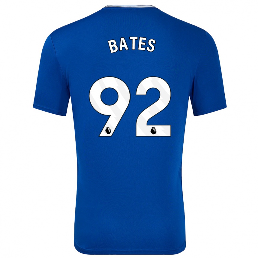 Kids Football Callum Bates #92 Blue With Home Jersey 2024/25 T-Shirt Uk