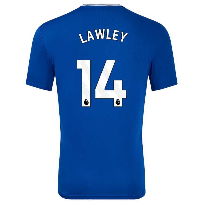 Kids Football Melissa Lawley #14 Blue With Home Jersey 2024/25 T-Shirt Uk