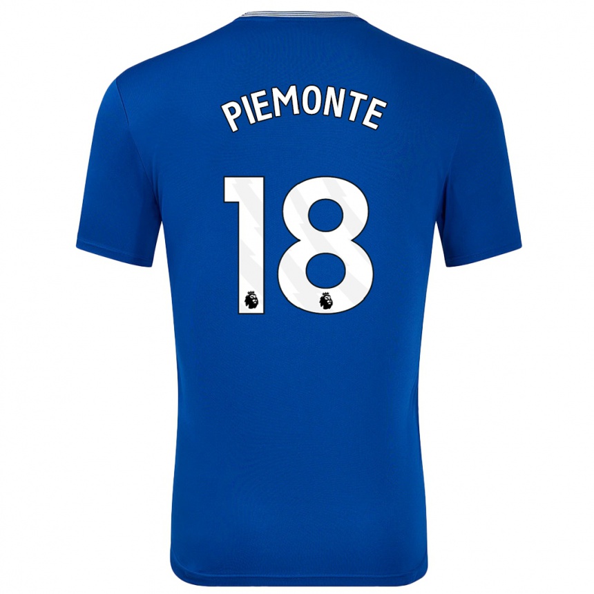 Kids Football Martina Piemonte #18 Blue With Home Jersey 2024/25 T-Shirt Uk