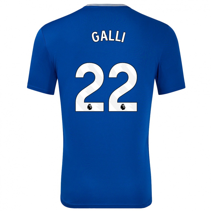 Kids Football Aurora Galli #22 Blue With Home Jersey 2024/25 T-Shirt Uk