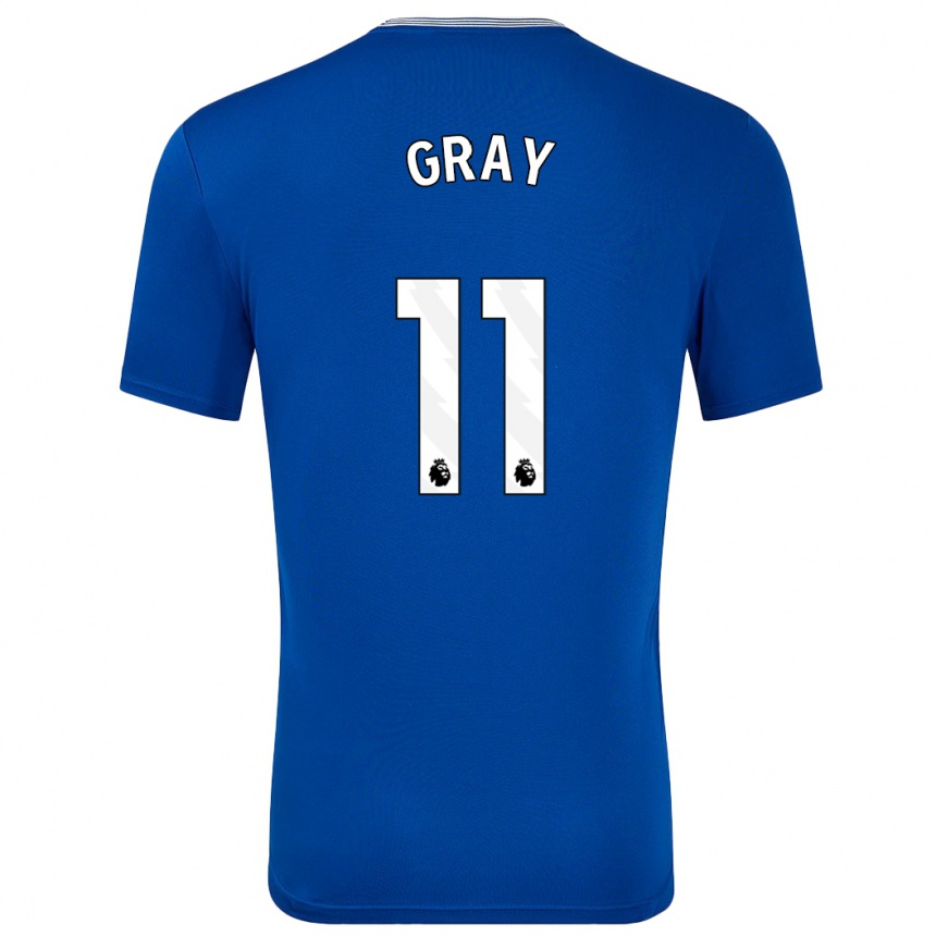 Kids Football Demarai Gray #11 Blue With Home Jersey 2024/25 T-Shirt Uk