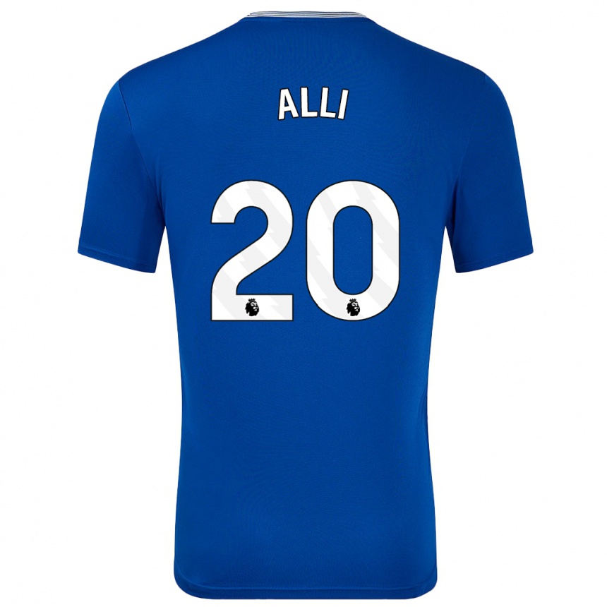 Kids Football Dele Alli #20 Blue With Home Jersey 2024/25 T-Shirt Uk