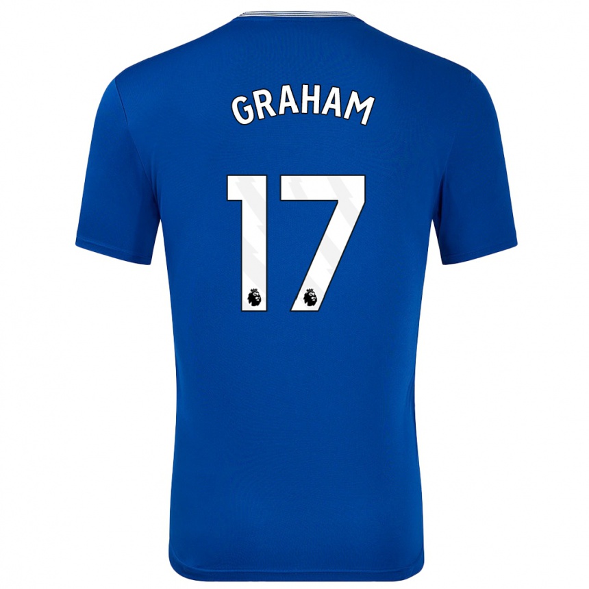 Kids Football Lucy Graham #17 Blue With Home Jersey 2024/25 T-Shirt Uk