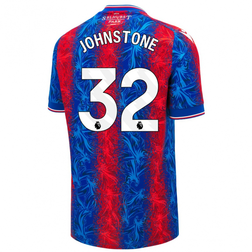 Kids Football Sam Johnstone #32 Red Blue Stripes Home Jersey 2024/25 T-Shirt Uk