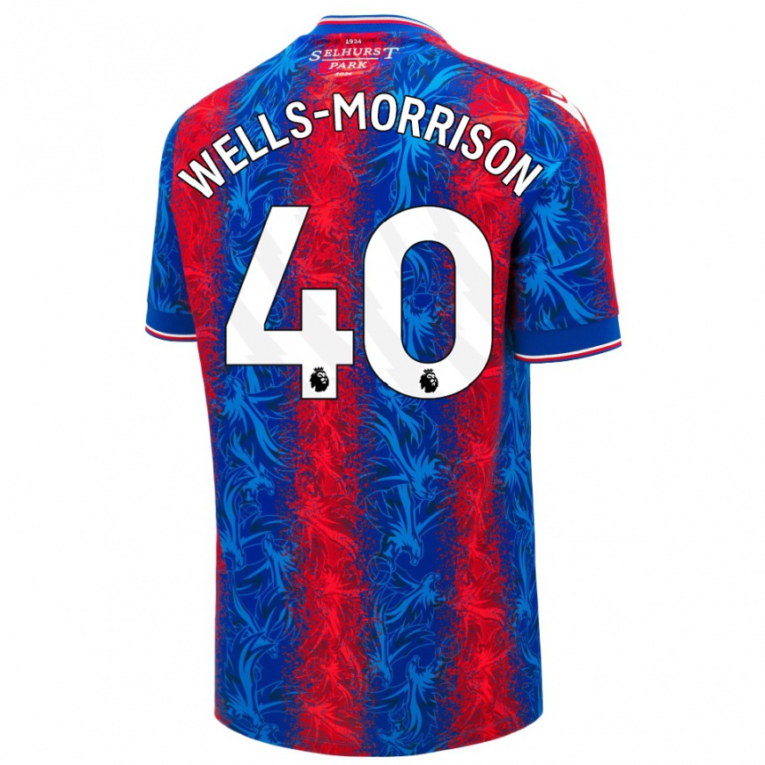 Kids Football Jack Wells-Morrison #40 Red Blue Stripes Home Jersey 2024/25 T-Shirt Uk