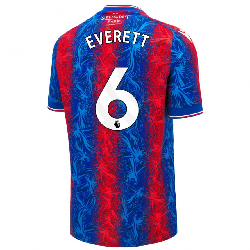 Kids Football Aimee Everett #6 Red Blue Stripes Home Jersey 2024/25 T-Shirt Uk