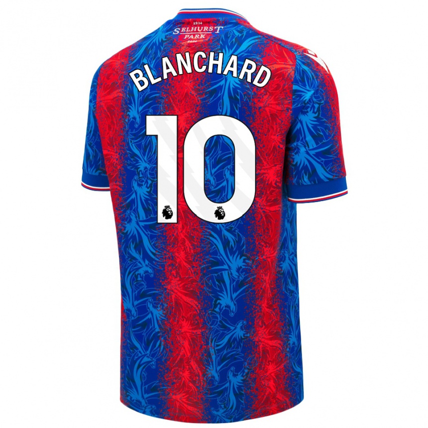 Kids Football Annabel Blanchard #10 Red Blue Stripes Home Jersey 2024/25 T-Shirt Uk