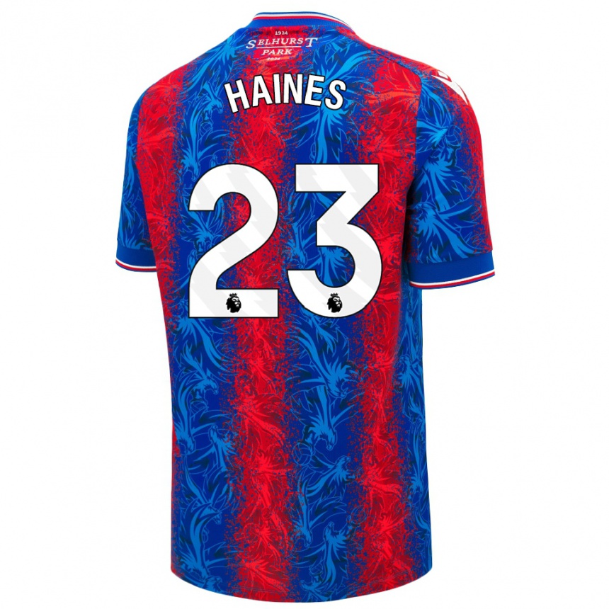 Kids Football Coral-Jade Haines #23 Red Blue Stripes Home Jersey 2024/25 T-Shirt Uk