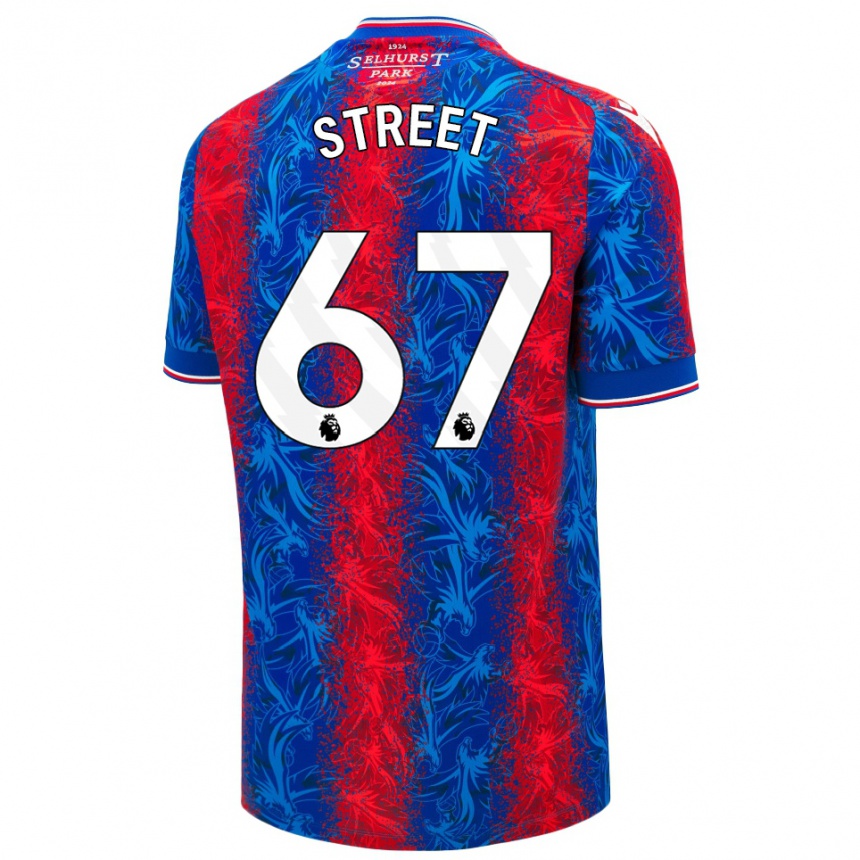 Kids Football Rob Street #67 Red Blue Stripes Home Jersey 2024/25 T-Shirt Uk