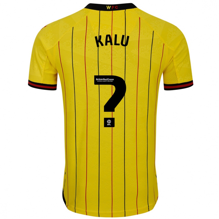 Kids Football Samuel Kalu #0 Yellow Black Home Jersey 2024/25 T-Shirt Uk