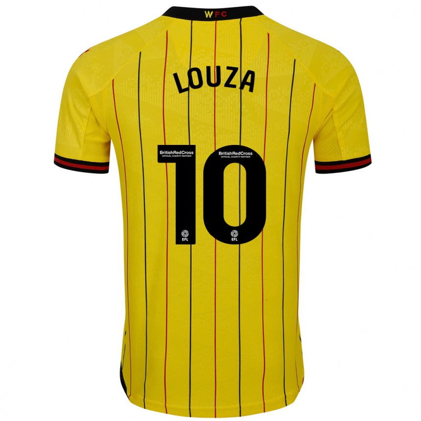 Kids Football Imrân Louza #10 Yellow Black Home Jersey 2024/25 T-Shirt Uk