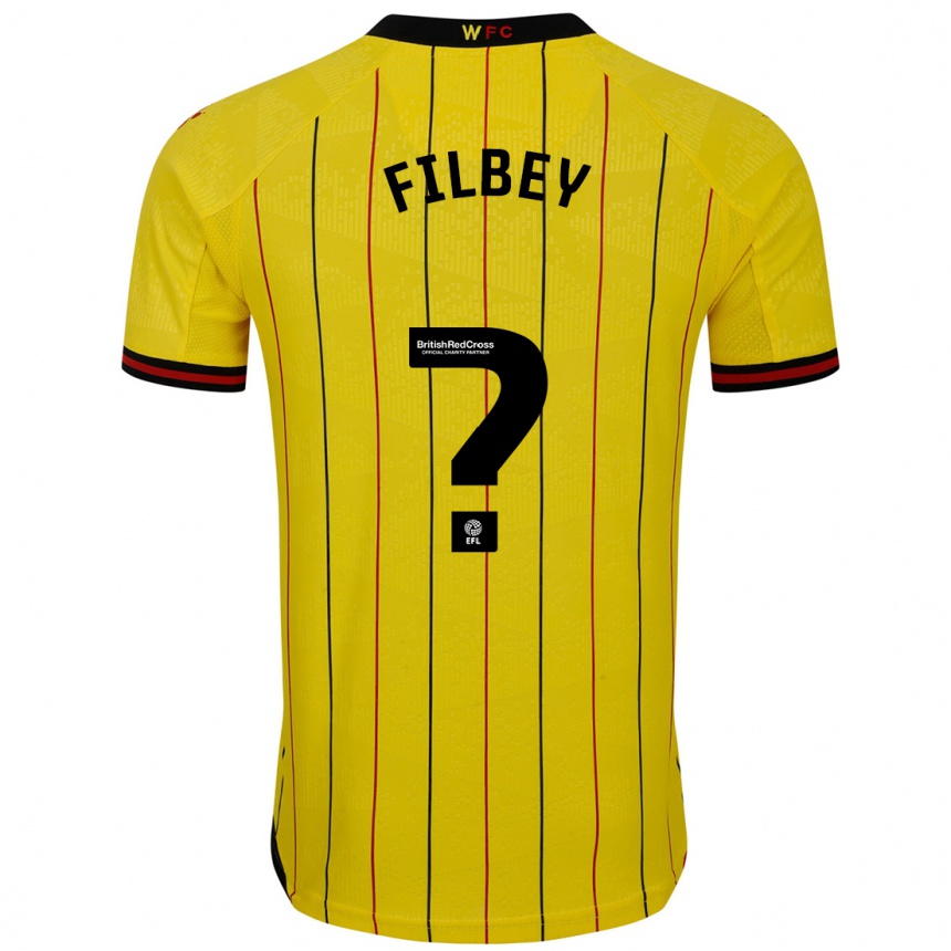 Kids Football Anna Filbey #0 Yellow Black Home Jersey 2024/25 T-Shirt Uk