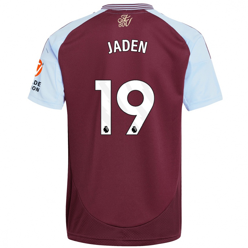 Kids Football Jaden Philogene #19 Burgundy Sky Blue Home Jersey 2024/25 T-Shirt Uk