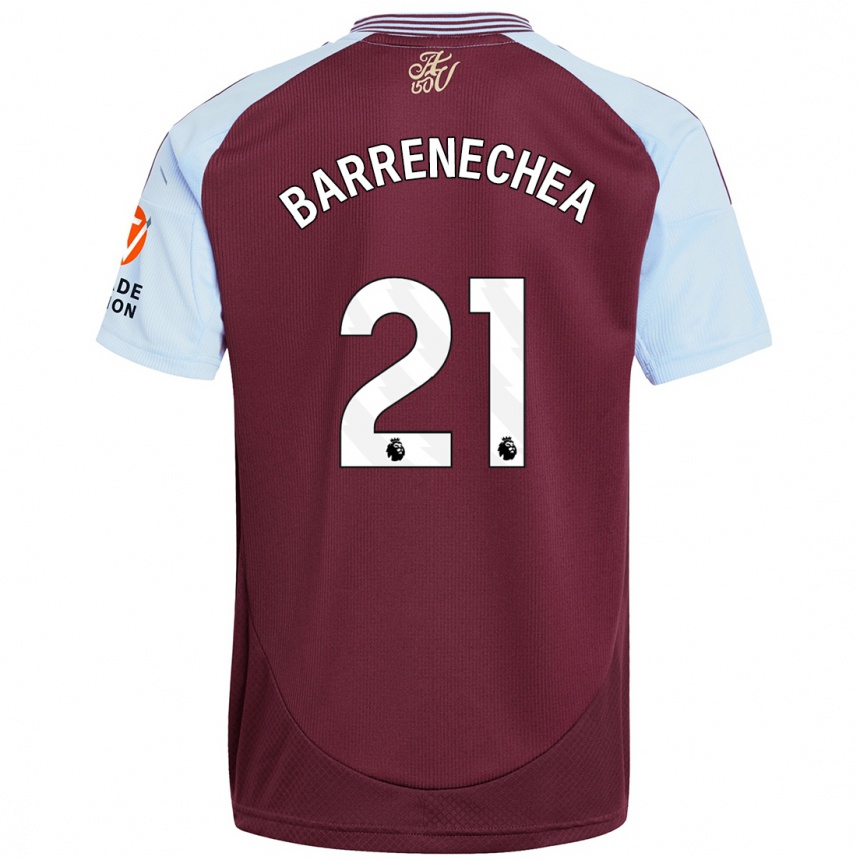 Kids Football Enzo Barrenechea #21 Burgundy Sky Blue Home Jersey 2024/25 T-Shirt Uk