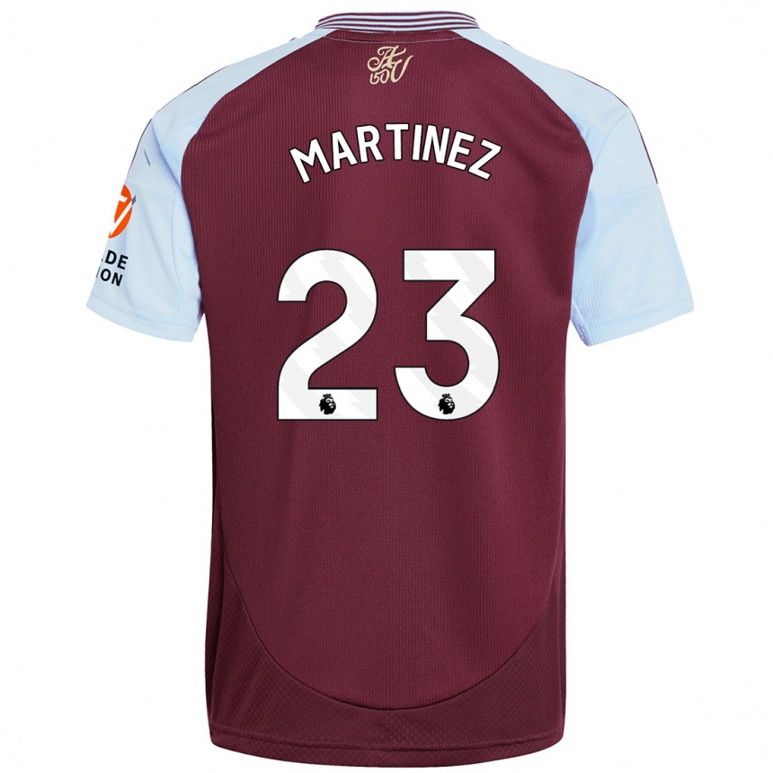 Kids Football Emiliano Martínez #23 Burgundy Sky Blue Home Jersey 2024/25 T-Shirt Uk