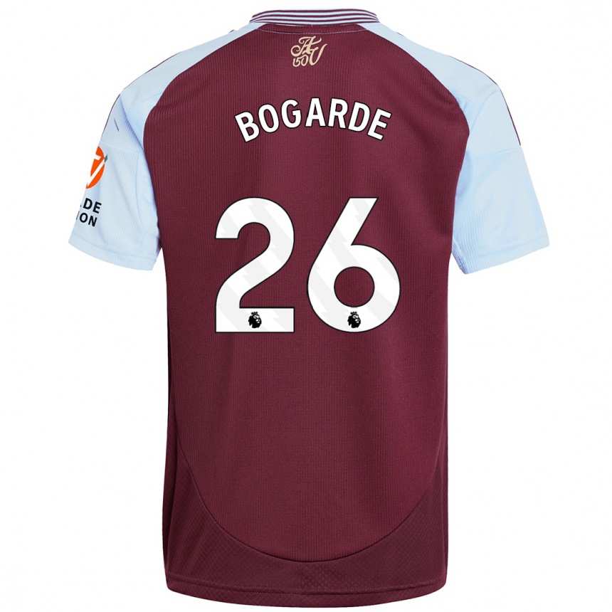 Kids Football Lamare Bogarde #26 Burgundy Sky Blue Home Jersey 2024/25 T-Shirt Uk