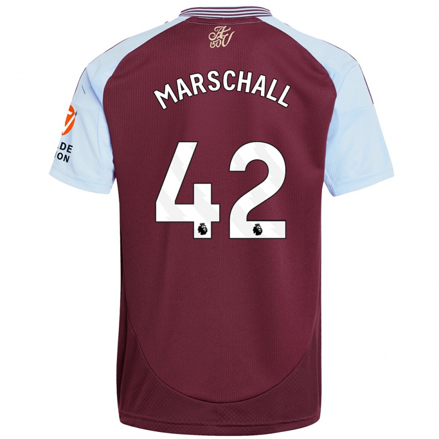 Kids Football Filip Marschall #42 Burgundy Sky Blue Home Jersey 2024/25 T-Shirt Uk