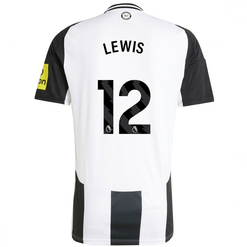 Kids Football Jamal Lewis #12 White Black Home Jersey 2024/25 T-Shirt Uk