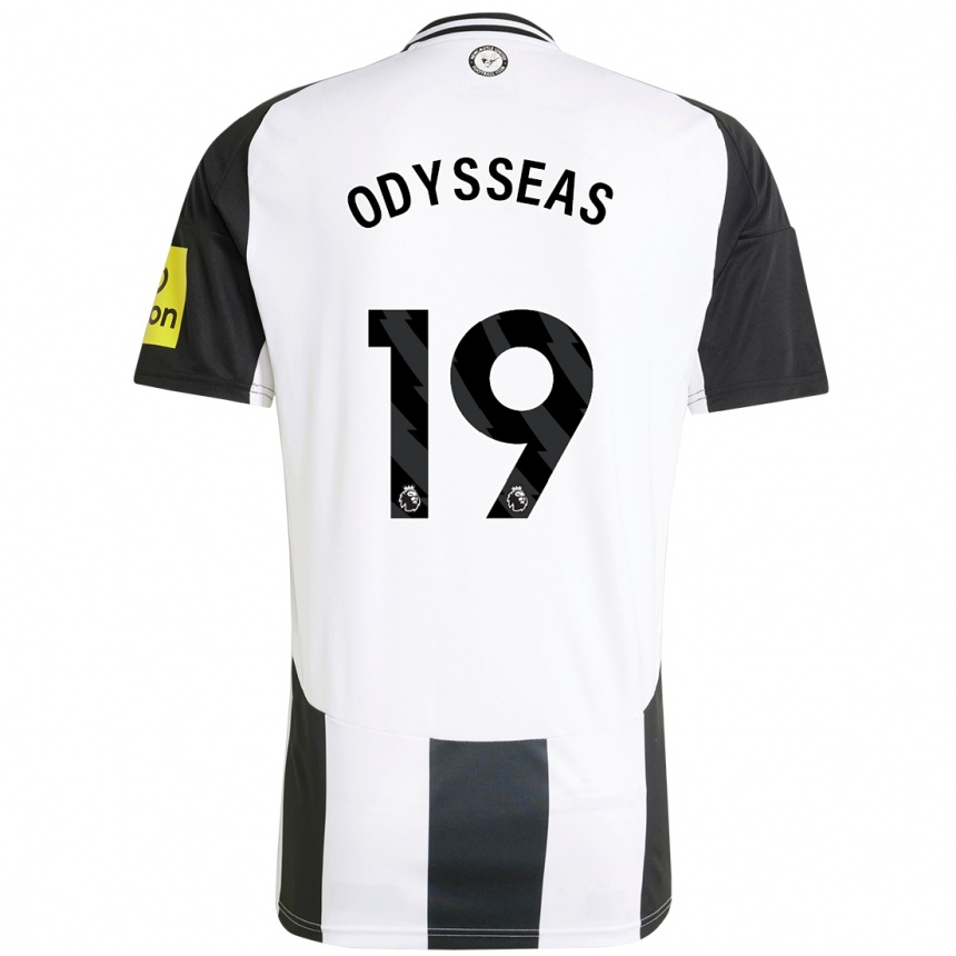 Kids Football Odysseas Vlachodimos #19 White Black Home Jersey 2024/25 T-Shirt Uk