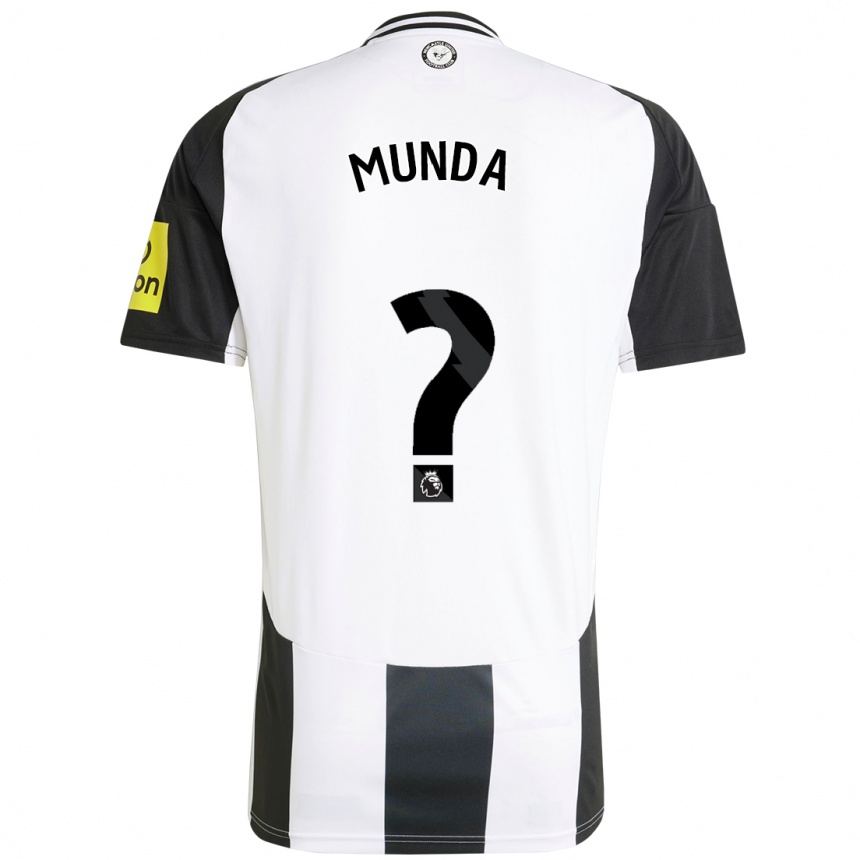 Kids Football Anthony Munda #0 White Black Home Jersey 2024/25 T-Shirt Uk