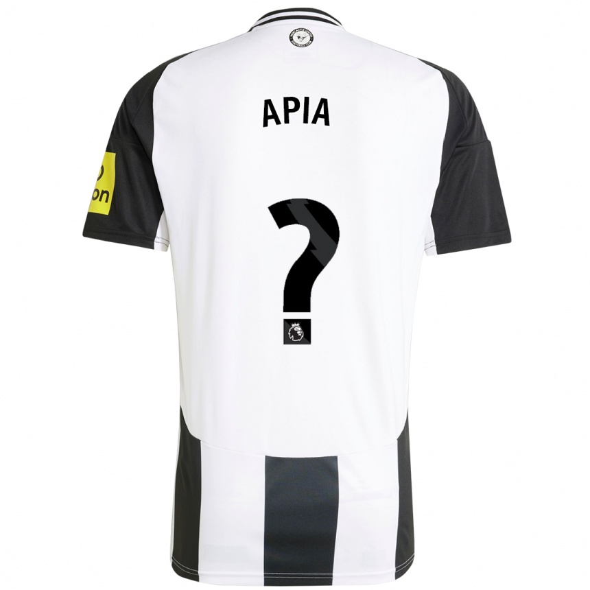 Kids Football Aaron Apia #0 White Black Home Jersey 2024/25 T-Shirt Uk