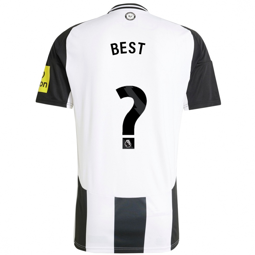 Kids Football Oliver Best #0 White Black Home Jersey 2024/25 T-Shirt Uk